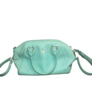 Kate spade leather Tiffany blue hand bag
